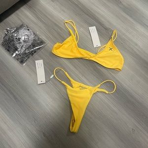 NWT Boutinela Lily Yellow Petite Top/ Bottoms